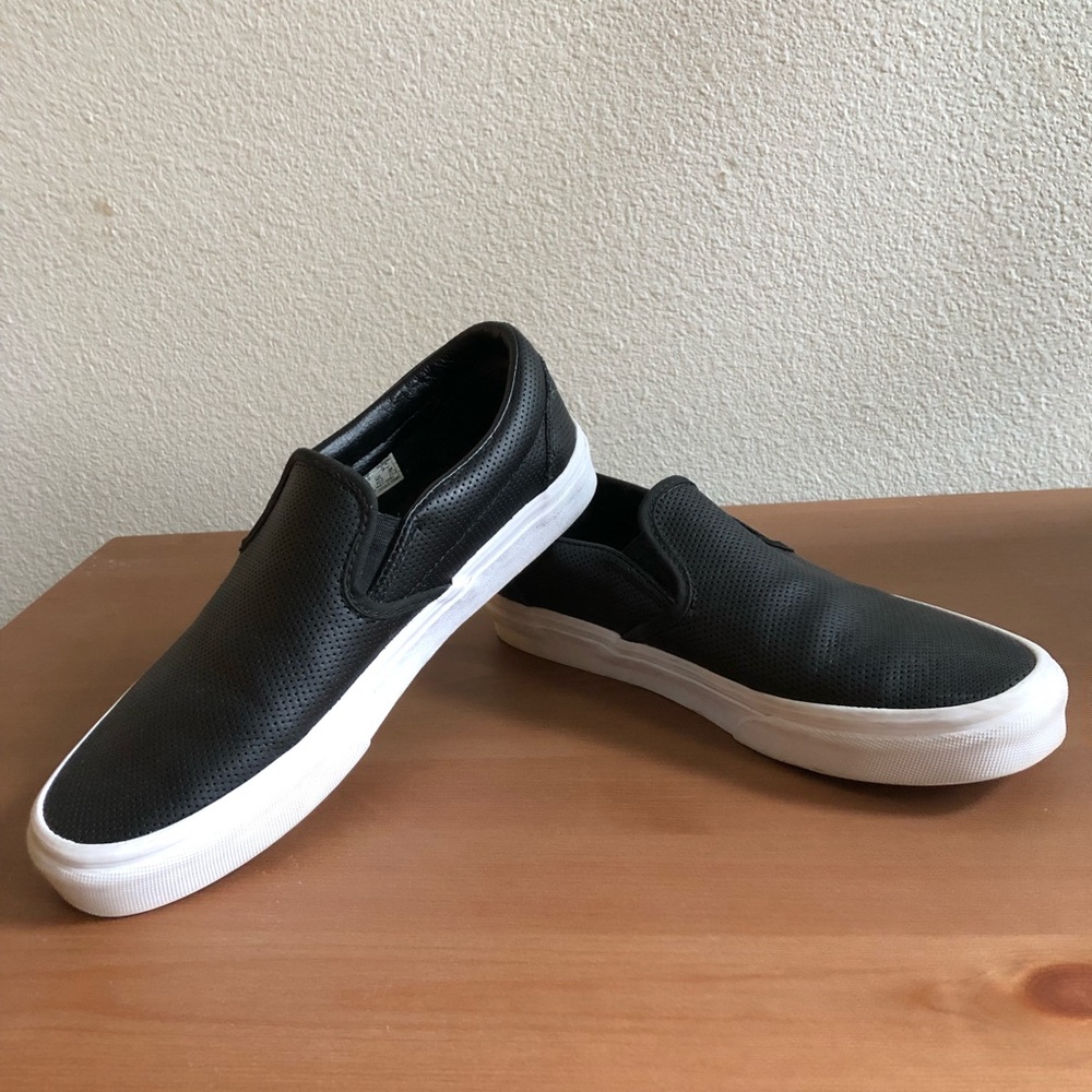 NWOT VANS Perforated Leather Slip-ons
